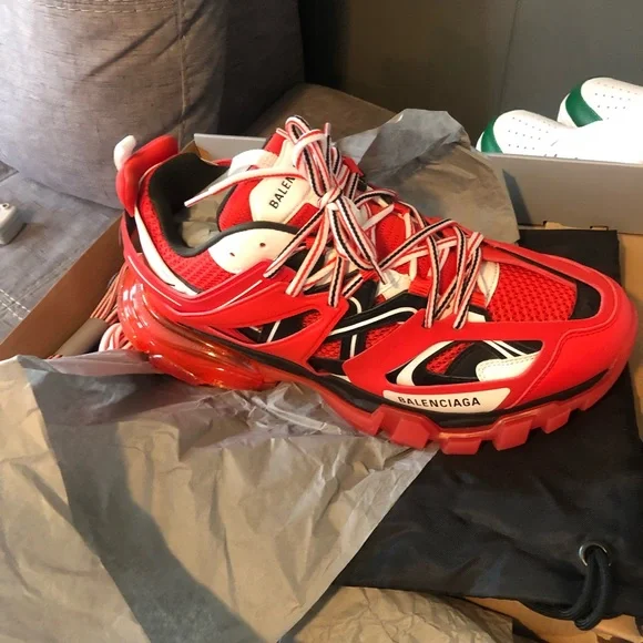 【美品】BALENCIAGA トラック2 メッシュスニーカー レッド Balenciaga Track 2 Clear Sole Sneakers Red | eBay